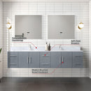 Lexora Geneva 84" W x 22" D Double Bath Vanity