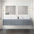 Lexora Geneva 84" W x 22" D Double Bath Vanity and Marble Top