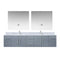 Lexora Geneva 84" W x 22" D Double Bath Vanity, Marble Top with Faucet Set and 36" LED Mirrors