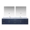 Lexora Geneva 84" W x 22" D Double Bath Vanity, Marble Top with Faucet Set and 36" LED Mirrors