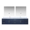 Lexora Geneva 84" W x 22" D Double Bath Vanity, Marble Top with Faucet Set and 36" LED Mirrors