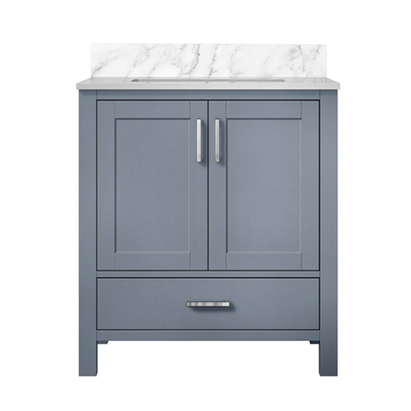 Lexora Jacques 30" W x 22" D Bath Vanity and Marble Top