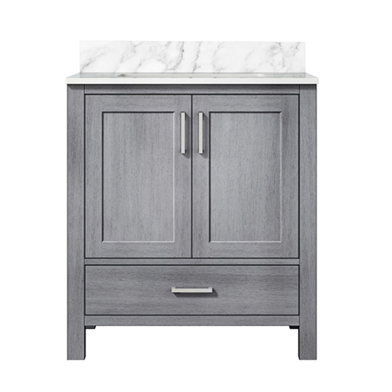 Lexora Jacques 30" W x 22" D Bath Vanity and Marble Top