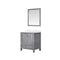 Lexora Jacques 30" W x 22" D Single Bath Vanity with Marble Top and 28" Mirror