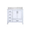 Lexora Jacques 36" W x 22" D Offset White Single Bath Vanity and Marble Top