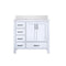 Lexora Jacques 36" W x 22" D Offset White Single Bath Vanity and Marble Top