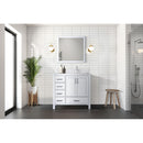 Lexora Jacques 36" W x 22" D Offset Single Bath Vanity and 34" Mirror