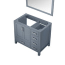 Lexora Jacques 36" W x 22" D Offset Single Bath Vanity and 34" Mirror