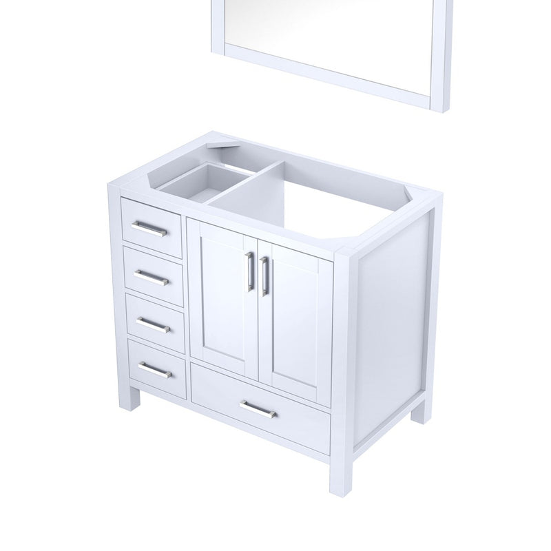 Lexora Jacques 36" W x 22" D Offset Single Bath Vanity and 34" Mirror