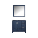 Lexora Jacques 36" W x 22" D Offset Single Bath Vanity and 34" Mirror