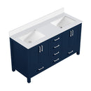 Lexora Jacques 60" W x 22" D Double Bath Vanity and Marble Top