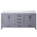 Lexora Jacques 72" W x 22" D Double Bath Vanity and Marble Top