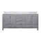 Lexora Jacques 72" W x 22" D Double Bath Vanity and Marble Top