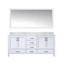 Lexora Jacques 72" W x 22" D Double Bath Vanity and Marble Top with 28" Mirror