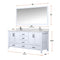 Lexora Jacques 72" W x 22" D Double Bath Vanity and Marble Top, Faucet Set with 28" Mirror