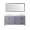 Lexora Jacques 72" W x 22" D Double Bath Vanity and Marble Top, Faucet Set with 28" Mirror