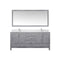 Lexora Jacques 72" W x 22" D Double Bath Vanity and Marble Top, Faucet Set with 28" Mirror