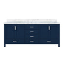 Lexora Jacques 80" W x 22" D Double Bath Vanity and Marble Top