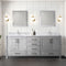 Lexora Jacques 80" W x 22" D Double Bath Vanity and Marble Top with 30" Mirrors