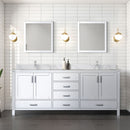 Lexora Jacques 80" W x 22" D Double Bath Vanity and Marble Top with 30" Mirrors