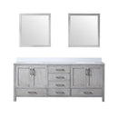 Lexora Jacques 80" W x 22" D Double Bath Vanity and Marble Top with 30" Mirrors