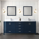 Lexora Jacques 80" W x 22" D Double Bath Vanity and Marble Top with Faucet Set and 30" Mirrors