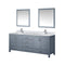 Lexora Jacques 80" W x 22" D Double Bath Vanity and Marble Top with Faucet Set and 30" Mirrors