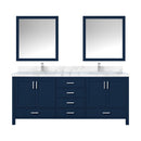 Lexora Jacques 80" W x 22" D Double Bath Vanity and Marble Top with Faucet Set and 30" Mirrors