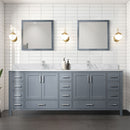 Lexora Jacques 84" W x 22" D Double Bath Vanity and 34" Mirrors