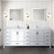 Lexora Jacques 84" W x 22" D Double Bath Vanity and 34" Mirrors