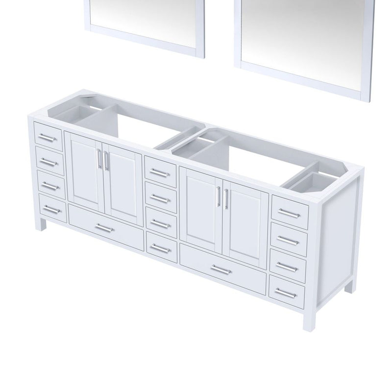 Lexora Jacques 84" W x 22" D Double Bath Vanity and 34" Mirrors