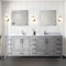 Lexora Jacques 84" W x 22" D Distressed Grey Double Bath Vanity and Marble Top