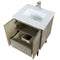 Lexora Lancy 24" W x 20" D Rustic Acacia Bath Vanity White Quartz Top with Faucet Set