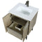 Lexora Lancy 24" W x 20" D Rustic Acacia Bath Vanity White Quartz Top with Faucet Set