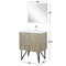 Lexora Lancy 30" W x 20" D Rustic Acacia Bath Vanity White Quartz Top with Faucet Set