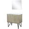 Lexora Lancy 36" W x 20" D Rustic Acacia Bath Vanity Marble Top and 28" Mirror