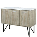 Lexora Lancy 48" W x 20" D Rustic Acacia Bath Vanity Marble Top