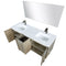 Lexora Lancy 60" W x 20" D Rustic Acacia Double Bath Vanity White Quartz Top with Faucet Set and 55" Mirror