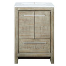 Lexora Lafarre 24" W x 20" D Rustic Acacia Bath Vanity and Marble Top