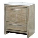 Lexora Lafarre 30" W x 20" D Rustic Acacia Bath Vanity and Marble Top