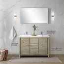 Lexora Lafarre 48" W x 20" D Rustic Acacia Double Bath Vanity White Quartz Top with Faucet Set