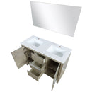 Lexora Lafarre 48" W x 20" D Rustic Acacia Double Bath Vanity Marble Top and 43" Mirror