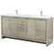 Lexora Lafarre 72" W x 20" D Rustic Acacia Double Bath Vanity White Quartz Top with Faucet Set