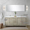 Lexora Lafarre 72" W x 20" D Rustic Acacia Double Bath Vanity White Quartz Top with Faucet Set and 70" Mirror