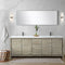 Lexora Lafarre 80" W x 20" D Rustic Acacia Double Bath Vanity White Quartz Top with Faucet Set and 70" Mirror