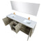 Lexora Lafarre 80" W x 20" D Rustic Acacia Double Bath Vanity White Quartz Top with Faucet Set and 70" Mirror