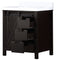 Lexora Marsyas 30" W x 22" D Brown Bath Vanity and Marble Countertop