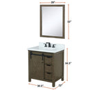 Lexora Marsyas 30" W x 22" D Bath Vanity