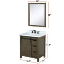 Lexora Marsyas 30" W x 22" D Bath Vanity and 28" Mirror