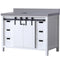 Lexora Marsyas 48" W x 22" D White Bath Vanity and Grey Quartz Countertop